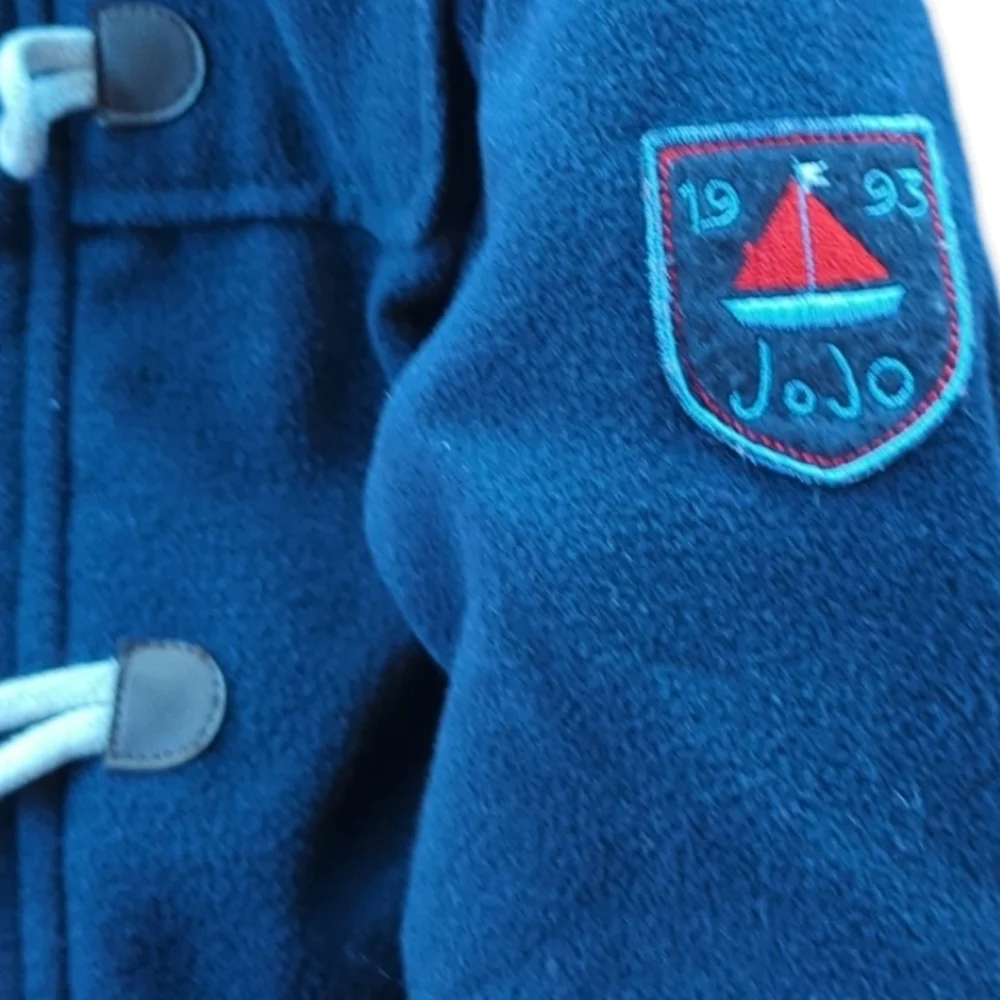 JoJo Maman Bebe Navy Blue Hooded Duffel Coat, Size 2-3 Years - Picture 7 of 7